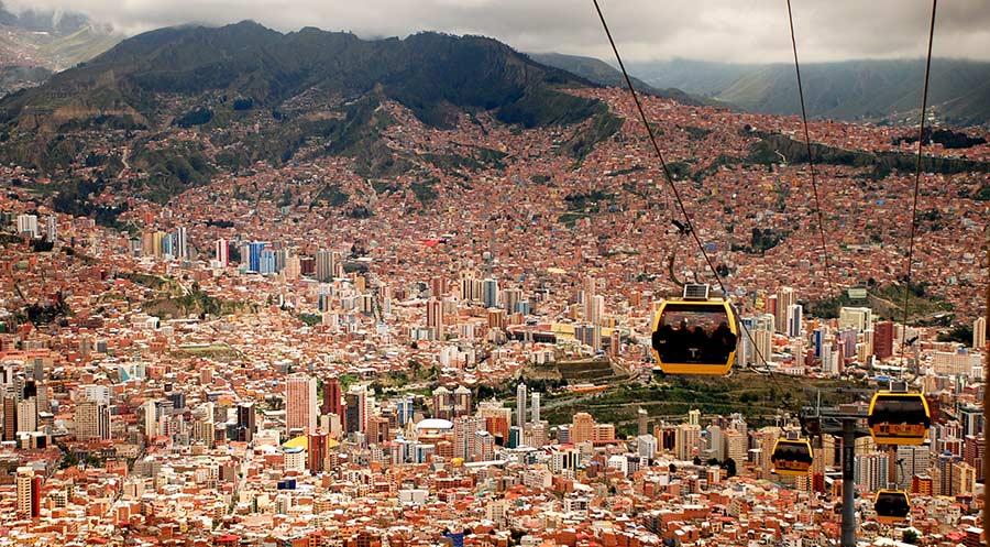 Skyline of La Paz, Bolivia